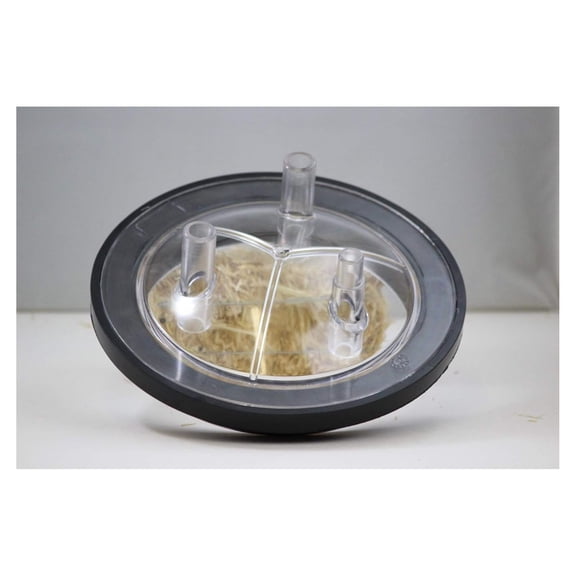 8 Gallon Bucket Lid/Gasket Clear for Milking Machine with 3 entrances by Melasty