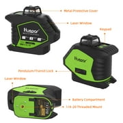 Huepar 360 Degree Self-Leveling Laser Level Green Beam Cross Line Laser Level Tool with 2 Plumb Dots
