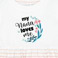 thumbnail image 4 of Inktastic My Nana Loves Me Granddaughter Girls Baby Dress, 4 of 5