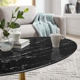thumbnail image 7 of Modway Lippa 42" Oval Artificial Marble Coffee Table in Gold Black, 7 of 7
