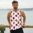 thumbnail image 6 of Cauagu Cartoon Hedgehogs Print Men's Sleeveless Muscle Shirts,Tank Tops Quick Dry Workout Tank Top Gym Muscle Tee Fitness Bodybuilding T Shirt for Men-Small, 6 of 7