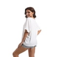 thumbnail image 4 of Oversized T Shirts for Women Short Sleeve Loose Fit Crewneck Summer Tops Casual Basic Rolled Sleeves Tee Shirt, 4 of 4