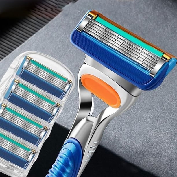 16pcs Accesorios Rasurador Reemplazo Barra Espada 5 Capas para Hombres (azul)