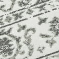 thumbnail image 2 of 6' x 9' Light Gray Floral Power Loom Area Rug With Fringe, 2 of 9