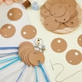 thumbnail image 5 of 50pcs Round Thread Drops for Embroidery Floss Thread Keeps with Thread Drops Keeper Brown Paper Thread Holder, 5 of 6