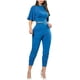 thumbnail image 3 of Trajes blancos de 2 piezas para mujer sexy, tops con hombros descubiertos para mujer, conjuntos de pantalones de pierna ancha de verano, trajes de 2 piezas para mujer, primavera, 3 of 5