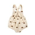thumbnail image 2 of Baby Boy Girl Summer Romper Sunshine Print Cotton Linen Sleeveless Bodysuit, 2 of 6