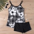 thumbnail image 4 of Bathing Suit for Women Two Piece Ruffled Flowy Tankini Tops Shorts Set Beach Swimsuits for Women, 4 of 6