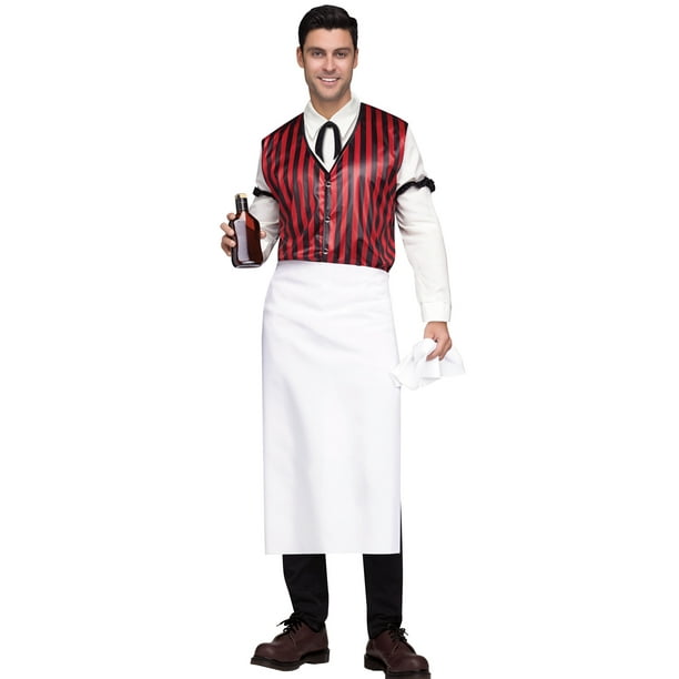 Wild West Saloon Bartender Adult Mens Western Halloween Costume-Std - Wild West Saloon Bartender Adult Mens Western Halloween Costume-Std -