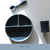 Love & Adore Suction Round Silicone Plate with Matching Cup (Blue)