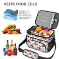 thumbnail image 5 of Lunch Box Pioneer Flower Floral Print Pattern Insulated Lunch Bag for Women Men,Medium Leakproof Lunchbox Cooler Bag Adjustable Strap,10 X 6.7 X 8 Inches, 5 of 6