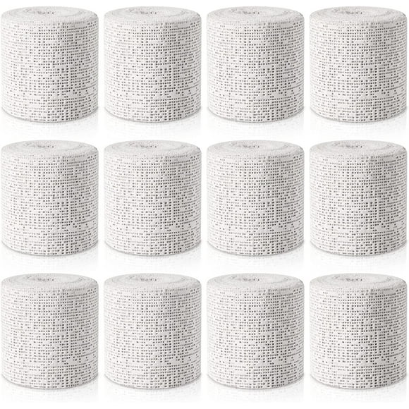 HWZWT ft. Plaster Cloth Roll White Gauze Strips Wrap Bandage for Making Abdomen Plaster Mask Making Body Molds Landscape Art 2" x 1/2" ft.