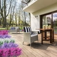 thumbnail image 4 of 8 Bundles Artificial Lavender Flowers Outdoor UV Resistant Fake Flowers No Fade Faux Plastic Plants Garden Porch Window Box Decorating (Orange), 4 of 5