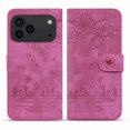 thumbnail image 1 of For iPhone 17 Pro Max Case Cherry Blossom Cat Imprinted Leather Phone Cover with Wrist Strap -, 1 of 5