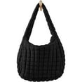 thumbnail image 2 of Quilted Carryall Tote Bag for Women Large Puffer Crossbody Handbags Black One Size, 2 of 5
