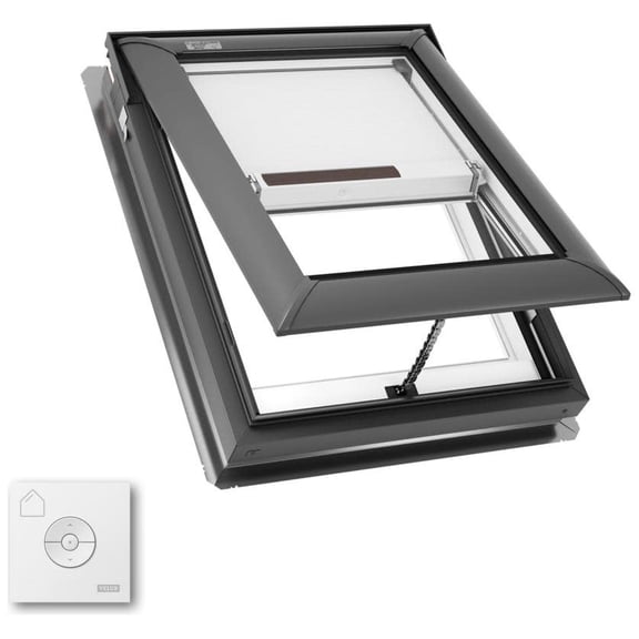 Velux Vs C01 2004S Vs Manual Venting Deck Mount Skylight, Laminated Lowe3 Glass And Solar