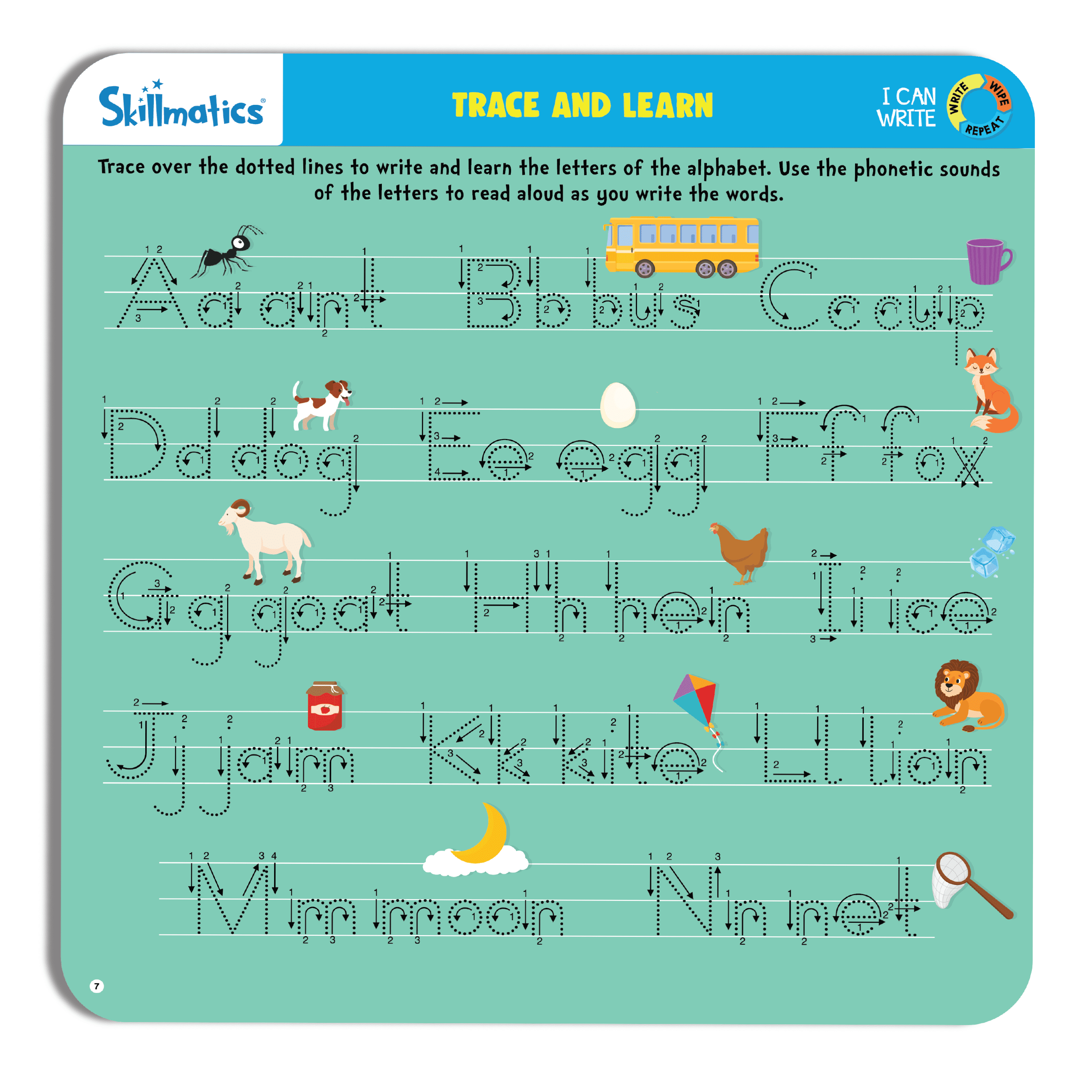 Skillmatics Educational Toy - I Can Write, Preschool & Kindergarten Learning Activity for Toddlers Ages 3+, Skill Drill Flash Cards, Product Height 10.8 in