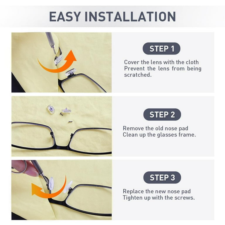 eyeglass scratch repair Eyeglass Nose Pads Glasses Ear Grips Glasses Crack