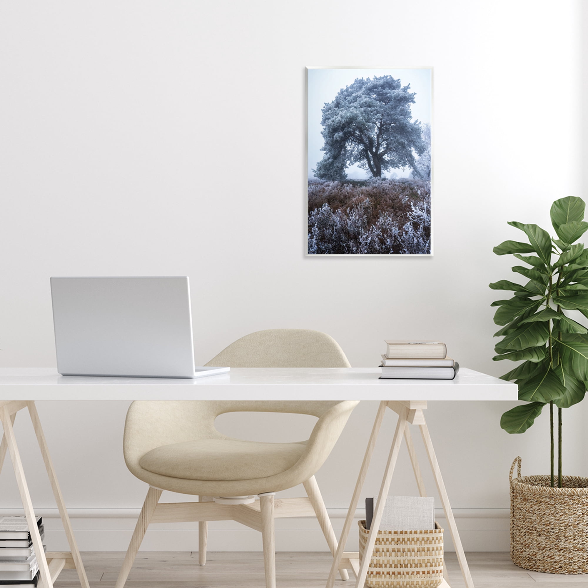 Stupell Industries Frosted Tree in Winter Mist Wall Plaque Art, design by Martin Podt
