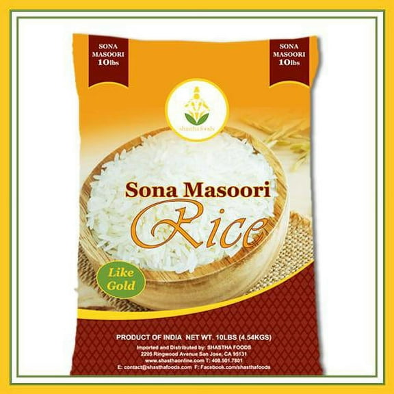 Sona Masoori Rice - (Pack of 2) Each Packet-10 LBs