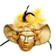thumbnail image 1 of Máscara de mascarada para mujeres Máscara de comedia para disfraces de club Mardi Gras oro, 1 of 9