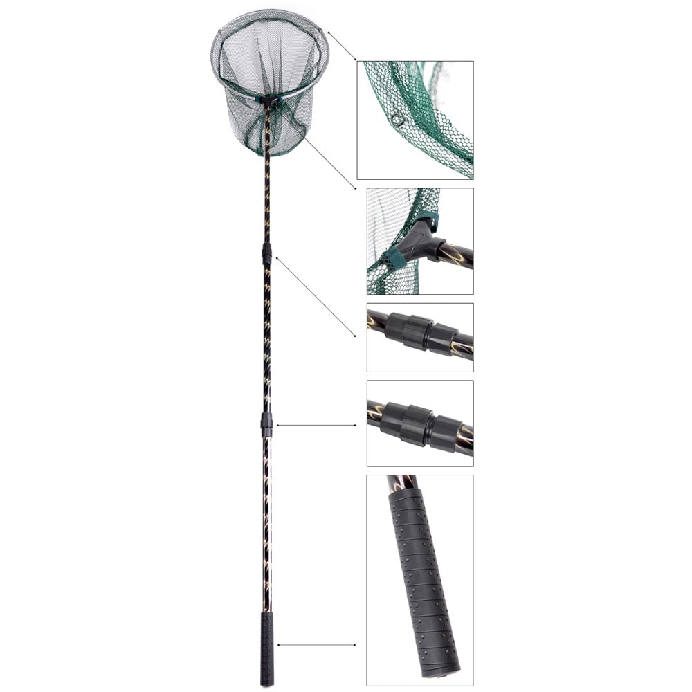 Details about   70/95/120cm Retractable Fishing Net Telescoping Foldable Landing Net Fly Fishing 