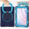 thumbnail image 5 of For Fire HD 10 Tablet 13th Generation 2023 Release Case, 360 Rotatable Handle Stand, Shoulder Strap, Drop-Proof Design, NavyBlue Blue, 5 of 7