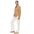 thumbnail image 3 of Cali1850 Women's Casual Linen Shirts Relaxed Fit Long Sleeve Button Down Top Collared Blouse, 3 of 7