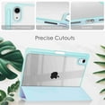thumbnail image 4 of Dteck Case for iPad Mini 6 2021 8.3 inch With Pencil Holder Hard PC Shockproof Tri-fold Hybrid Slim Clear Transparent Back Shell for iPad Mini 6th Gen 8.3 Inch - Skyblue, 4 of 7