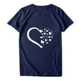 thumbnail image 4 of Delliss Women's Top heart-shaped printed short sleeved T-shirt top Loose Summer Top, 4 of 7