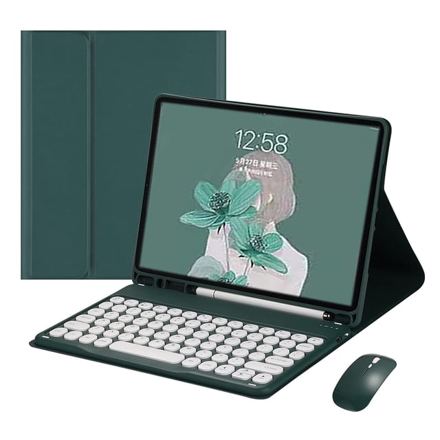 Funda con teclado YeeHi para iPad de 6.ª y 5.ª generación, Air 2, Pro 9.7, color verde oscuro