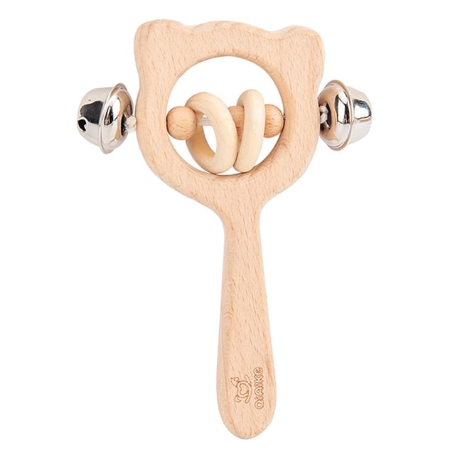 Mordedor de de Grado Alimenticio, Sonajeros para Bebés, Juguetes Montessori, de para Recién Nacidos, de Dentición para Niño Estilo 1 Sunnimix Juguete sonajeros de madera