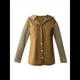 thumbnail image 1 of Sudadera Holgada de Larga para Mujer, Informal, con Botones y Capucha, con Bolsillo. Caqui S, 1 of 7