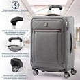 thumbnail image 2 of Travelpro Platinum Elite Softside Expandable Luggage, 8 Wheel Spinner Grey 25in, 2 of 8