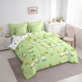 thumbnail image 3 of Feelyou Green Gnome Twin Bedding Sets 7-Piece, Lucky Shamrock Plant Bedding Comforter Set, 3 of 8