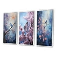 thumbnail image 3 of Designart "Pointillism Art of Enchanted Winter Frost II" Animals Framed Wall Art Set Of 3 - Multi-Color Forest Winter Frame Gallery Set For Office Decor, 3 of 6