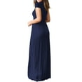 Mengpipi Women's Maxi Dresses Short Sleeve Long Casual Dresses Loose ...