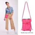 thumbnail image 3 of Bandolera Montana West Fringe de piel rosa para mujer, 3 of 6