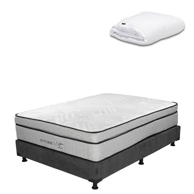 Colchón Queen Size Lipa + Box + Protector Cloud