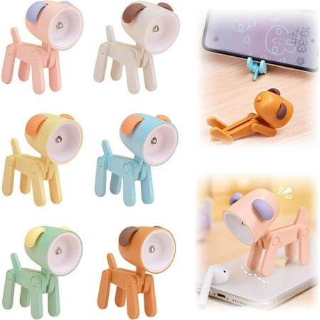 

TBOLINE LED Cartoon Night Lamp Student Gift Folding with Ears for Baby Kid Bedroom (Yellow Dog+Green Dog+Pink Dog+Beige Dog+Orange Dog+Blue Dog)