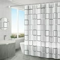thumbnail image 3 of Mdesiwst Tub Shower Curtain, Wrap Around Clear Shower Curtain Liner with 8 Hook PEVA Extra Wide Bathtub Curtain for Bathroom Vintage Freestanding Tub 47.24"W x 70.87"L, 3 of 7