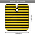 thumbnail image 3 of Yellow-Black-Bee-Stripes Barber Salon Hair Cutting Cape with Adjustable Closure Hairdressing Haircut Capes 55x66 In, 3 of 7