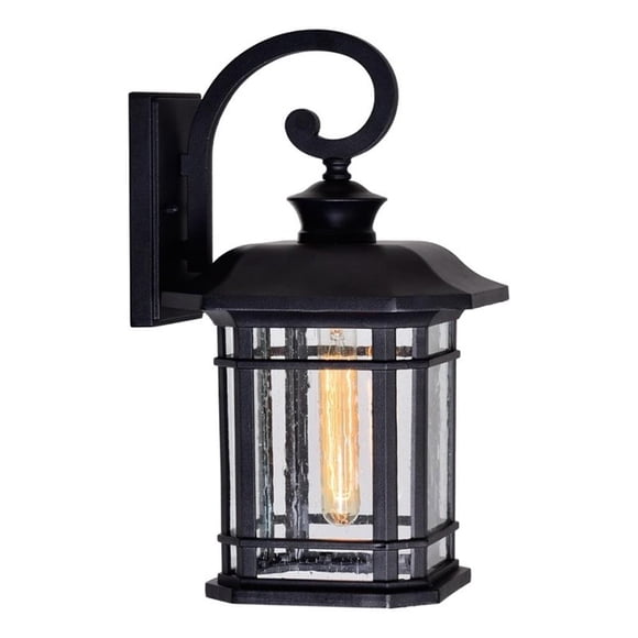 CWI Lighting Blackburn 1 Lanterne Murale Noire Extérieure Légère