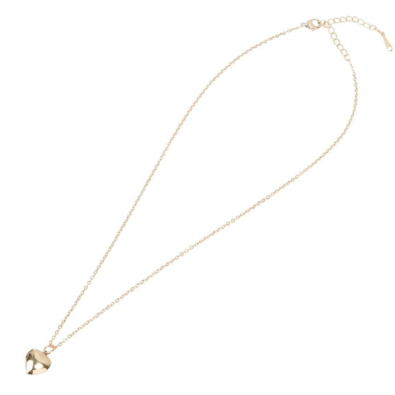 PBPBOX Heart Lock Necklace Simple Locket Pendant Necklace Golden 1Pack Party