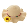 thumbnail image 4 of HGIEYS Baby Toddler Girl Straw Hat - Bowknot Bucket Beach Sun Hat 8-12 Years, 4 of 4