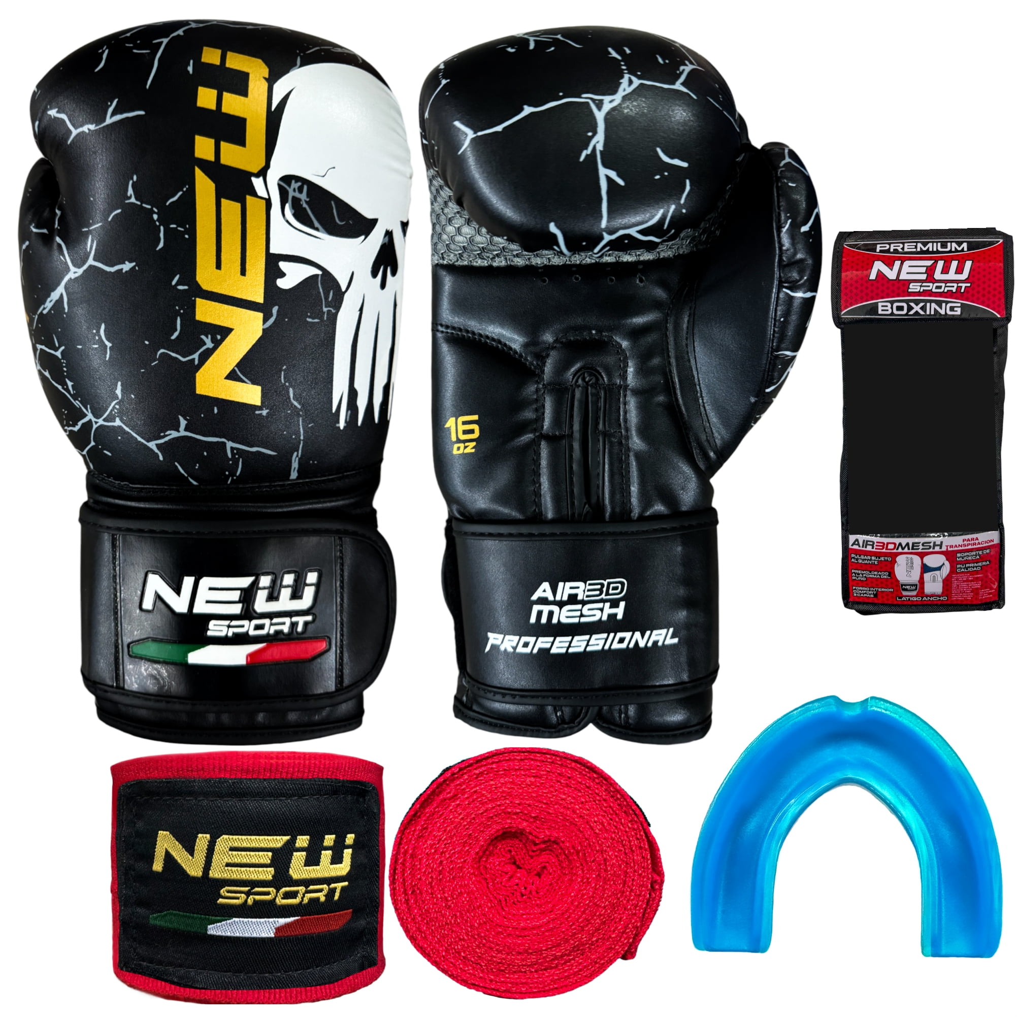 Guantoni Da Boxe Demix Sport 12 Oz – Adulti, Per Muay Thai, Boxe, Punching Bag, Taglia M