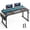 Black, variant on melmine 31 Inch Computer Desk with Waterproof LED Lights, Side Storage Bag and Hooks, Anti-Tip, Study Desk for Small Spaces, White