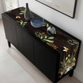 thumbnail image 5 of Green Frog Table Runner 36 Inches Long, Butterfly Plant Flowers Mushroom Coffee Brown Kitchen Coffee Dining Table Decoration for Home Party Birthday Wedding Home Decor 13x36 Inches, 5 of 8