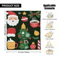 thumbnail image 3 of 1pc Cozy Christmas Flannel Throw Blanket with Santa, Snowmen, Candy Canes & Gingerbread Men Print - Soft Green Holiday Bedspread for Couch, Beds Car - All-Season Warmth, Durable -Friendly Winter Bedd, 3 of 10
