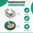 thumbnail image 5 of K9King Ball Marker Combo Set with Magnetic Hat Clips – Funny Gift Pack for Golf Lovers, 4 Count, 5 of 7